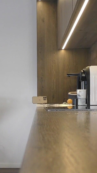 Amazingly Beautiful Hot and Horny Girl in Stockings in the Kitchen Flashes Her Tight Pussy and Ass