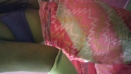 Wife Skirt and Saree Wearing Hot