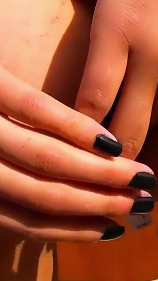 Sexy Latina Teen Sofi in Yellow Miniskirt Playing Her Ass and Pusy Outdoors