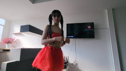 My Girlfriend's Stepsister Is in a Skirt and Very Hot, I Fill Her with Semen