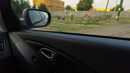 Stepson Goes for a Car Ride in the City with Stepmom in Skirt and High Heels