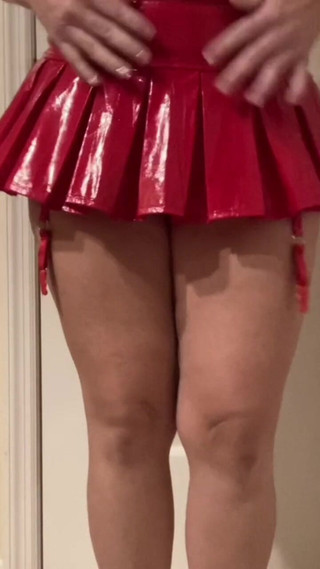 Ass Shake in My New "shiny Look" Microskirt