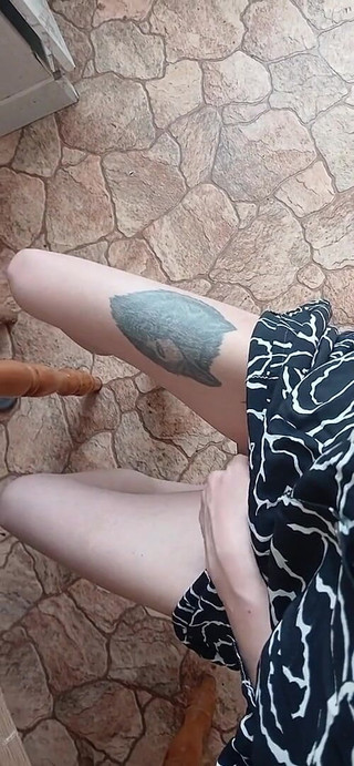 Schoolgirl in a Summer Dress Masturbates