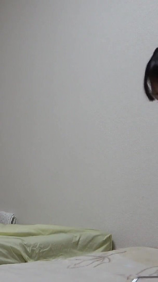 Girls Only Apartment in Japan, a Girl Cleaning Room with Natural Tits Spill Out Tank Top, Wedgie Thong Show From Miniskirt